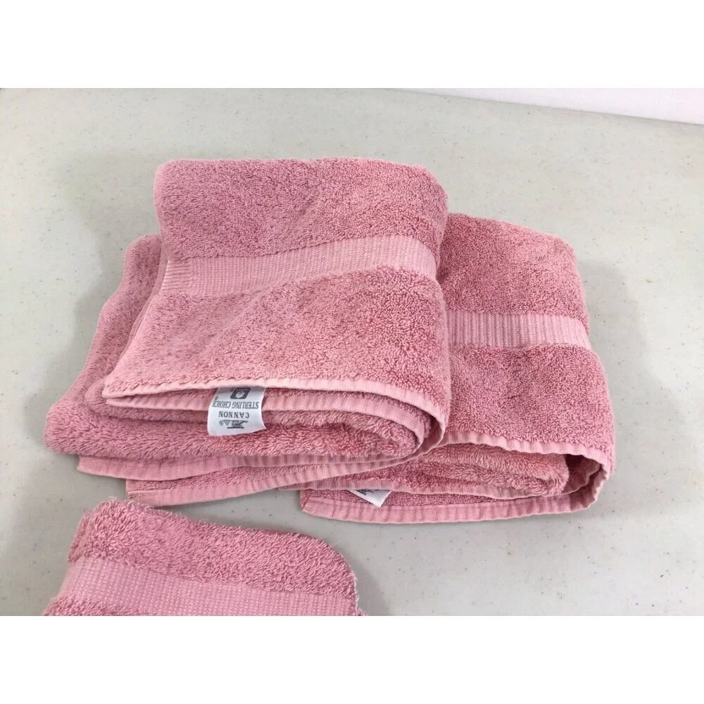 Vintage Cannon Pink Towel Set of Three